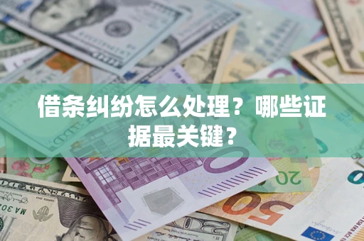 武汉借条纠纷怎么处理？哪些证据最关键？