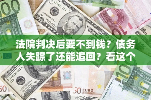 武汉法院判决后要不到钱？债务人失踪了还能追回？看这个方法！