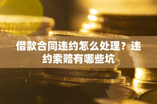 武汉借款合同违约怎么处理？违约索赔有哪些坑
