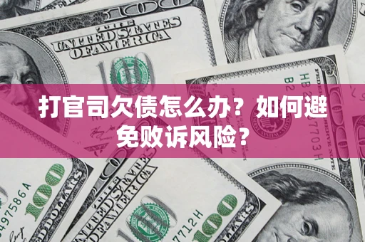 武汉打官司欠债怎么办？如何避免败诉风险？