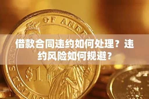 武汉借款合同违约如何处理？违约风险如何规避？