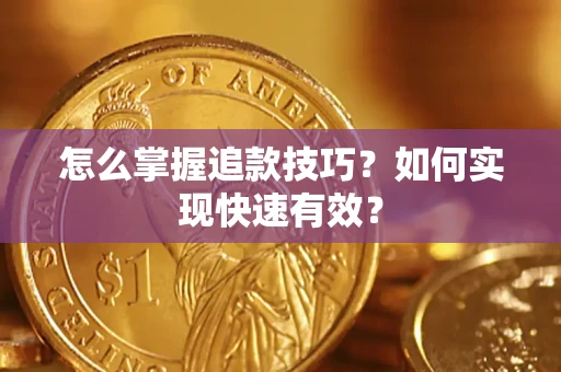 武汉怎么掌握追款技巧？如何实现快速有效？