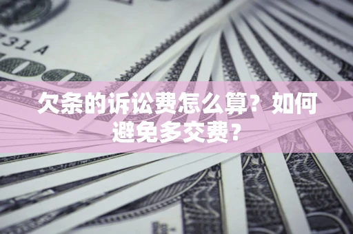 武汉欠条的诉讼费怎么算？如何避免多交费？