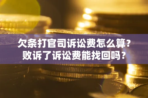 武汉欠条打官司诉讼费怎么算？败诉了诉讼费能找回吗？