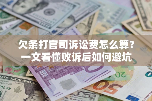 武汉欠条打官司诉讼费怎么算？一文看懂败诉后如何避坑