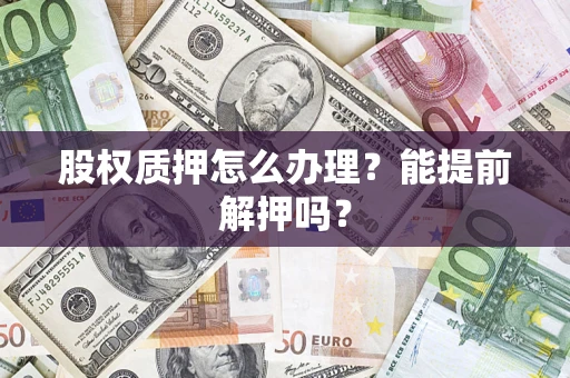武汉股权质押怎么办理？能提前解押吗？